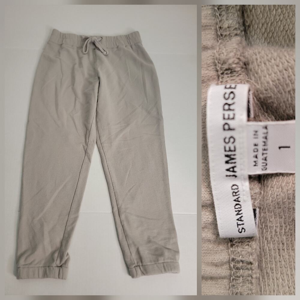 James Perse Standard Jogger Pants Sz 1 Drawstring Slim Casual Minimalistic Gray